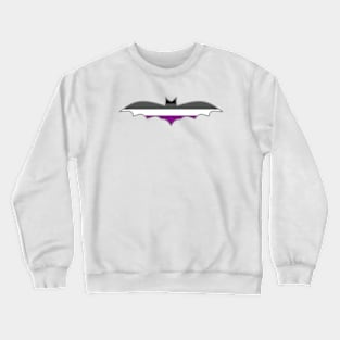 Asexual Pride Flag: Halloween Bat Crewneck Sweatshirt